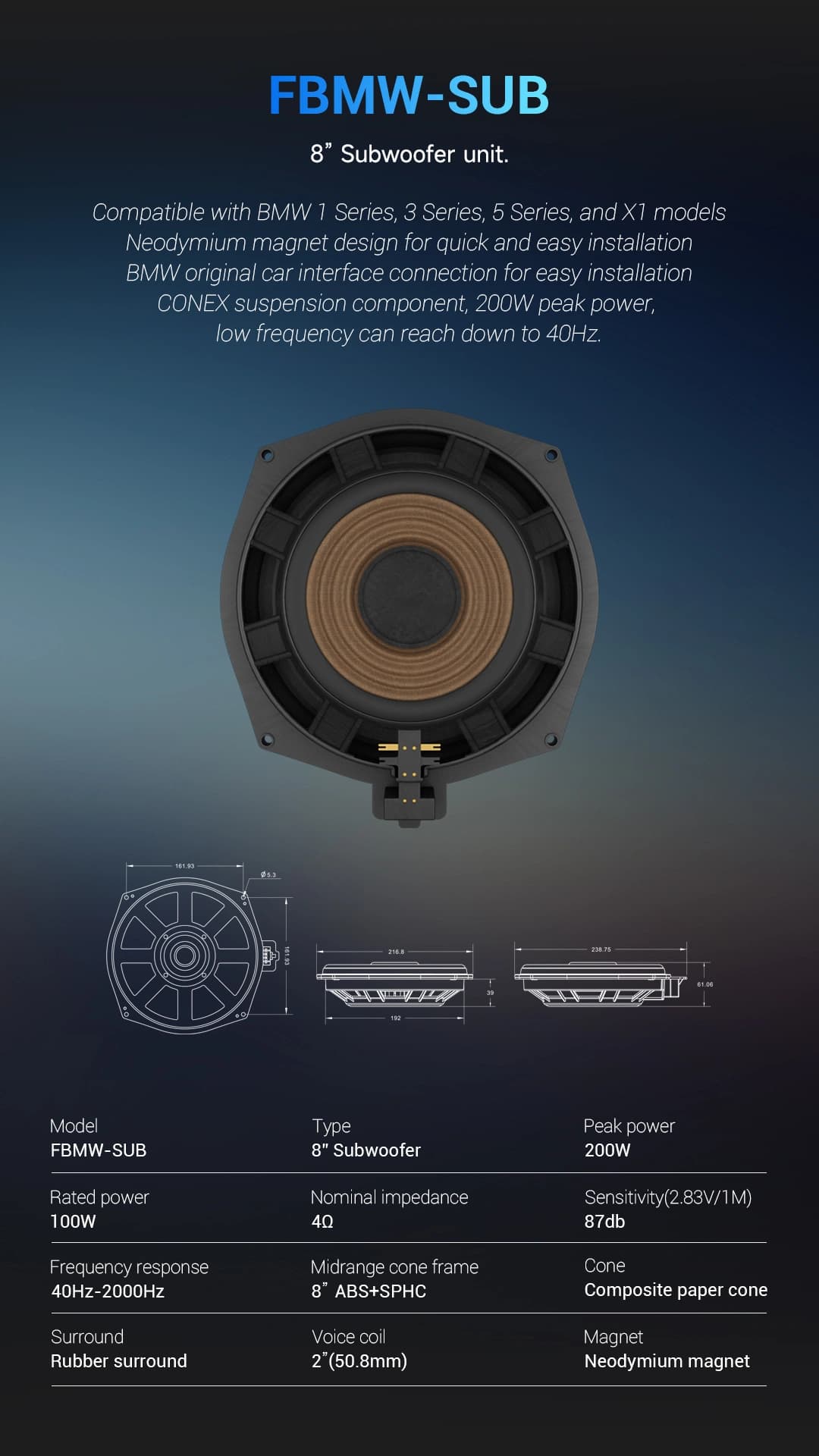 Freude Audio FBMW-SUB